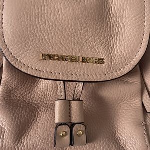 Blush Pink Michael Kors Riley Small Flap Pack Cross Body Bag